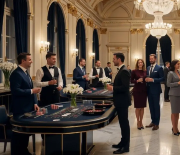 Elegáns vállalati kaszinó hangulatú rendezvény Terpont szervezésében